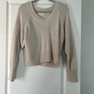 Soft Knit V-Neck Sweater in Cream by Full Circle
